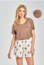 Taro Coco női pizsama, barna, rövid, XL