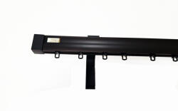  Novum fekete színű 1 sínes alumínium profilkarnis - 125 cm