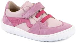 Froddo teniși barefoot pentru fete RIVER FUXIA/PINK G3130286-6 | încălțăminte din piele pentru copii, pentru tot anul, cu șiret elastic și velcro, cu talpă flexibilă extra aderentă - 28