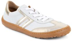 Froddo tenisky barefoot F-MOTION LACES WHITE/GOLD G3130287-2 | încălțăminte din piele cu șiret, cu talpă flexibilă extra aderentă - 41