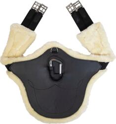 Kentucky Horsewear Anatómiai, műszőrmés hasvédő heveder, fekete - 135 cm