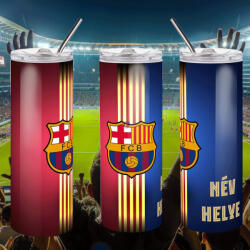 Deconline Crafts BARCELONA 2026 Duplafalú termosz egyedi névvel és számmal 600 ml "ZIPPER (DO69370-TUMBLER-600)