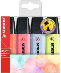 STABILO Szövegkiemelő pasztell színek 2-5mm vágott hegyű STABILO Boss original 4 pasztell szín (70/4-3)