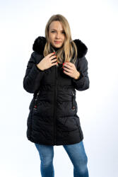 Thomas Jeans női kabát fekete félhosszú