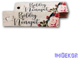 Biléta fa 2x7, 5cm 5db/csomag - Boldog nőnapot