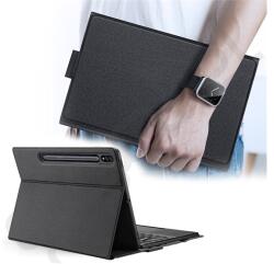 Samsung Tab S7 FE/S7 Plus/S8 Plus DUX DUCIS billentyűzetes flip tok, bőr, angol nyelvű, ceruza tartóval, Prémium