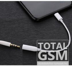 USAMS SJ102 Fehér Audio Adapter Apple iPhone 5 / 5S / SE / 5C / 6 / 6S / 6 Plus / 6S Plus / 7 / 7 Plus / 8 / 8 Plus / X / XS / XS Max / XR / 11 / 11 Pro / 11 Pro Max Lightning 12CM