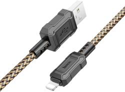 hoco. X94 szövetes adatkábel USB-A - Lightning 2, 4A 1m arany