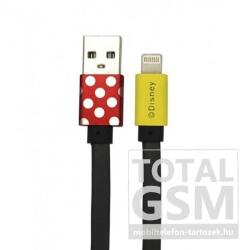  USB kábel Disney - Minnie Apple iPhone 5 / 5S / SE / 5C / 6 / 6S / 6 Plus / 6S Plus / 7 / 7 Plus / 8 / 8 Plus / X / XS / XS Max / XR / 11 / 11 Pro / 11 Pro Max lightning 8pin 1 méter piros
