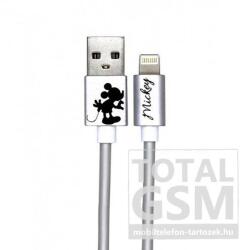  USB kábel Disney - Mickey Apple iPhone 5 / 5S / SE / 5C / 6 / 6S / 6 Plus / 6S Plus / 7 / 7 Plus / 8 / 8 Plus / X / XS / XS Max / XR / 11 / 11 Pro / 11 Pro Max lightning 8pin 1 méter ezüst