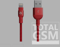 ADAM elements PeAk II 20B Apple iPhone 5 / 5S / SE / 5C / 6 / 6S / 6 Plus / 6S Plus / 7 / 7 Plus / 8 / 8 Plus / X / XS / XS Max / XR / 11 / 11 Pro / 11 Pro Max Lightning-USB adat- és töltőkábel MFi piros (20 cm)