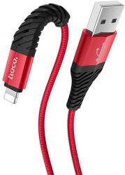 hoco. X38 szövetes adatkábel USB-A - Lightning 2, 4A 1m piros