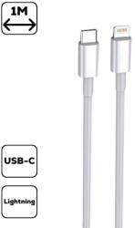  Type-C-Lightning fehér adatkábel 1m/3A