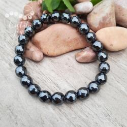 Kristály Jóga Shop Hematit fazettált 8 mm-es ásvány karkötő