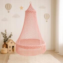 Evena Nagy XXL Hinta Függő Szék Kerek Makramé Kokon Boho 150 Kg Teraszra (HUŚTAWKA HAMAK BOHO FOTEL WISZĄCY)