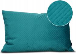  Dekoratív Párna Nappaliba Díszpárna 60x40 Velvet Steppelt Cikk-cakk Türkiz (Poduszka 60x40 tk. riviera 76 zygzac)