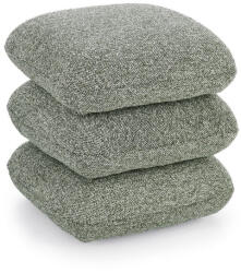 Bizzotto Puf structura lemn textil buclat verde Antara 44.5x44.5x44.5h (0734541)