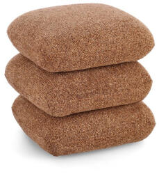 Bizzotto Puf structura lemn textil buclat caramiziu Antara 44.5x44.5x44.5h (0734538)