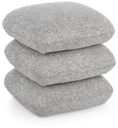 Bizzotto Puf structura lemn textil buclat gri Antara 44.5x44.5x44.5h (0734540)
