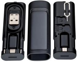 Mcdodo Kit Accesorii 6 in 1, McDodo 1720, Cablu USB-C 0.3m, PD 60W cu Adaptoare si Cutie Depozitare, Slot Card, Cheita SIM, Negru (WF-1720)