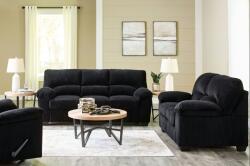  Set Canapele 3+2+1 Simplejoy Tapitat Culoare Negru (C3823) Canapea