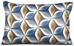  Dekoratív párna nappaliba, díszpárna, "Jasiek" típus, 60x40 cm, modern mintával (Poduszka 60x40 tk. geometr granat 401045-105)