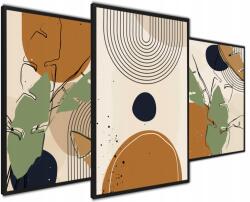  Absztrakt Triptichon Természet Boho Poszterek 40x50 (40x50 Abstrakcja Tryptyk Obraz 145)