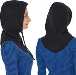  Női Sapka Fekete - Kötött Kapucnis Divatos Meleg Téli