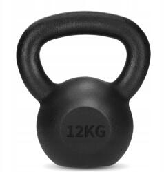 4FIZJO Kettlebell 12 Kg-os Kettlebell Labda Öntöttvas Súlyzó 4FIZJO Súlyzós Edzéshez (Żeliwny kettlebell IRONKETTLEBELL12)