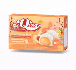 QLove Prémium Fehér Őszibarack Krémmel Töltött Mini Mochi 80G (MO80G420)