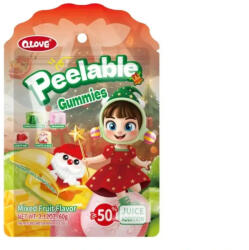 QLove Vegyes Gyömölcsös Hámozható Gumicukor, Karácsonyi Limitált Kiadás 60G (SW60G335)