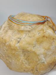 Clickitshop Bratara Martisor Handmade Aramiu cu Bleu , snur Cerat (4002734227568)