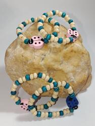 Clickitshop Martisor bratara copii din Lemn- Picatura de Cer si Noroc (4005933386340)
