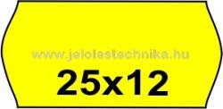 Jelöléstechnika 25x12mm CITROMSÁRGA színű árazószalag