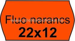 Jelöléstechnika 22x12mm FLUO NARANCSSÁRGA színű árazószalag
