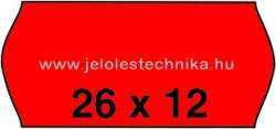 Jelöléstechnika 26x12mm PIROS színű árazószalag