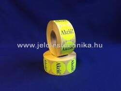 Jelöléstechnika 38mm AKCIÓ feliratos FLUO citromsárga körcímke, 1000db/tekercs