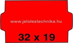 Jelöléstechnika 32x19mm PIROS színű árazószalag