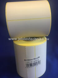 Jelöléstechnika 50x100mm VELLUM (matt papír) öntapadós címke; 1 000 db/tekercs