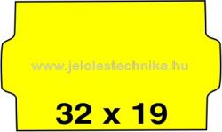 Jelöléstechnika 32x19mm CITROMSÁRGA színű árazószalag