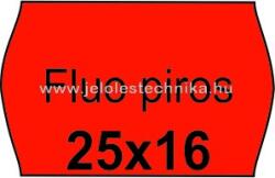 Jelöléstechnika 25x16mm FLUO piros színű árazószalag