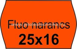 Jelöléstechnika 25x16mm FLUO narancssárga színű árazószalag