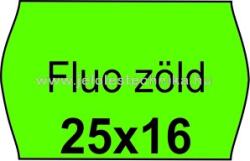 Jelöléstechnika 25x16mm FLUO zöld színű árazószalag