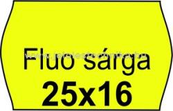 Jelöléstechnika 25x16mm FLUO citromsárga színű árazószalag