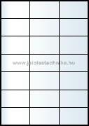 Jelöléstechnika Íves A4 etikett = 70x42, 3mm; 21db/ív; 100 ív/doboz