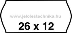 Jelöléstechnika 26x12mm FEHÉR árazószalag