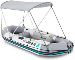 Intex Biminitető, Intex, csónakokhoz és felfújható hajókhoz, 160 x 124 x 124 cm, világosszürke, UV-védelemmel ellátott, alumínium váz, állítható rögzítőpántok (68600) (68600)