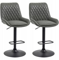 Homcom bárszék 2 db állítható lábtartó 360° sötétszürke (835-871V00CG)