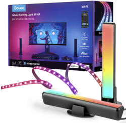 Govee Smart Bandă LED PC Monitor Pro Kit Wi-Fi Televizor RGB Lumină 2m cu Sursă de Alimentare H6608 (H6608)