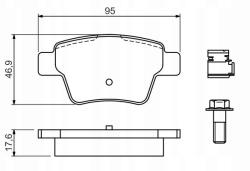 Bosch 0 986 494 605 Fékbetét készlet